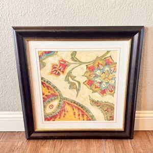 WORLD MARKET Chariklia Zarris Paisley Framed Print Art w Glass Front 25” Square